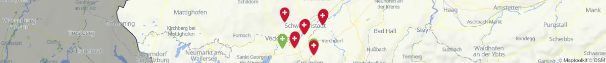 Map view for Pharmacies emergency services nearby Schwanenstadt (Vöcklabruck, Oberösterreich)